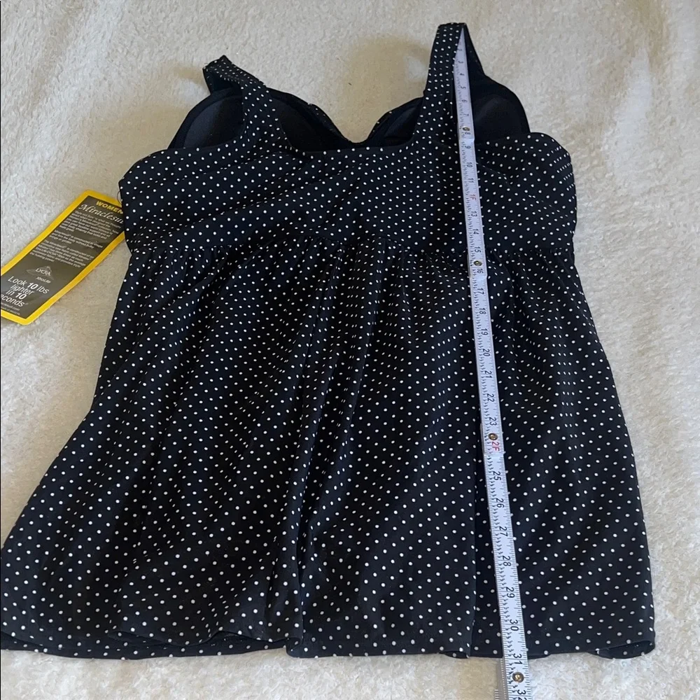 Miraclesuit “Pin Point Marais” Tummy Control Swimdress Polka Dot 22W‎ NWT